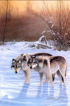 Tier Werke - Wölfe im Schnee Szene